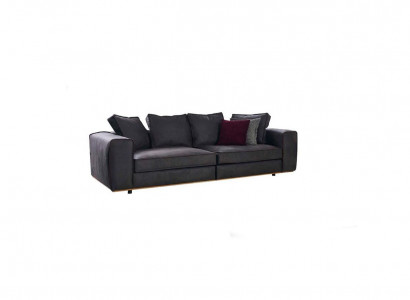 Three-seater couch sofa, 3-seater, grey fabric, fabric sofa, upholstered sofa, design